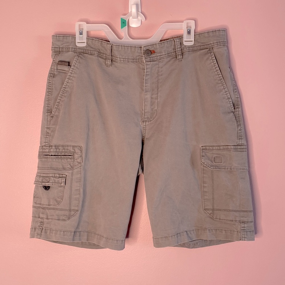 WeatherProof Cargo Utility Hiking Fishing Tactical Flat Front Face shorts 36W